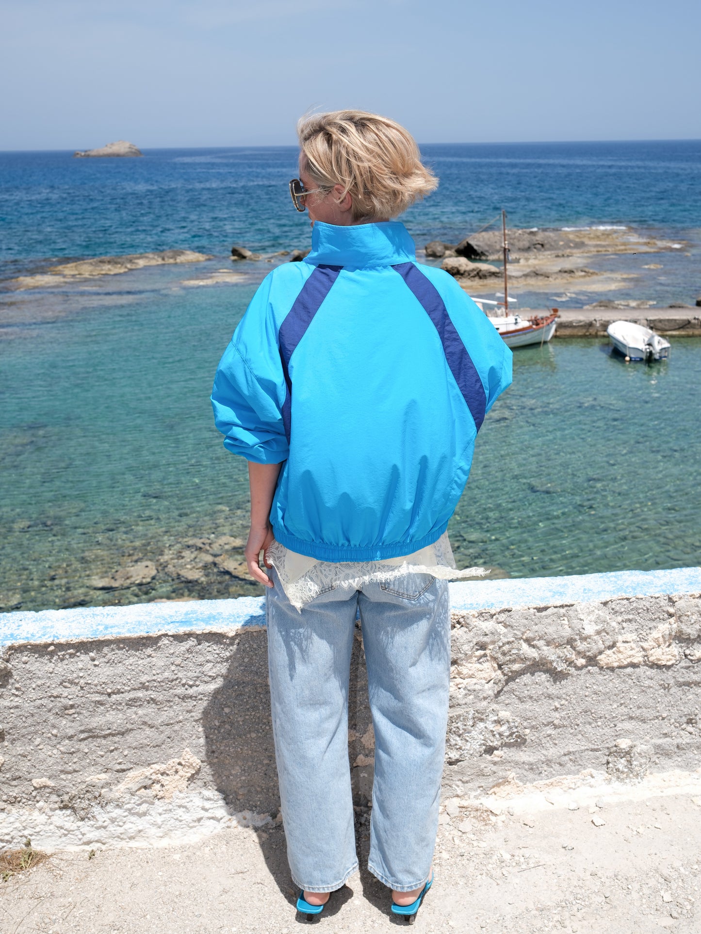 Track Jacket - lagoon blue