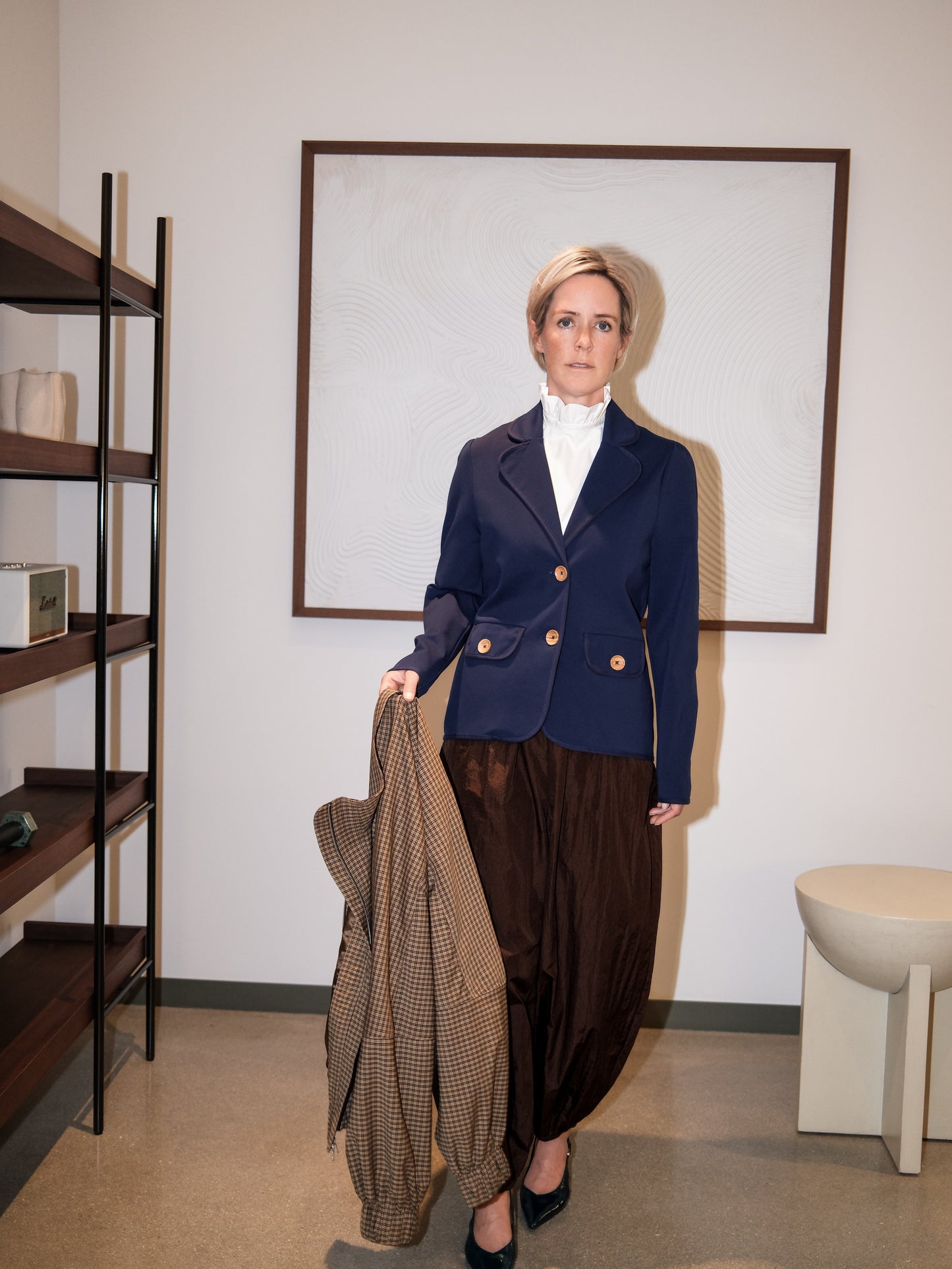 Stehkragen - uni - weiß