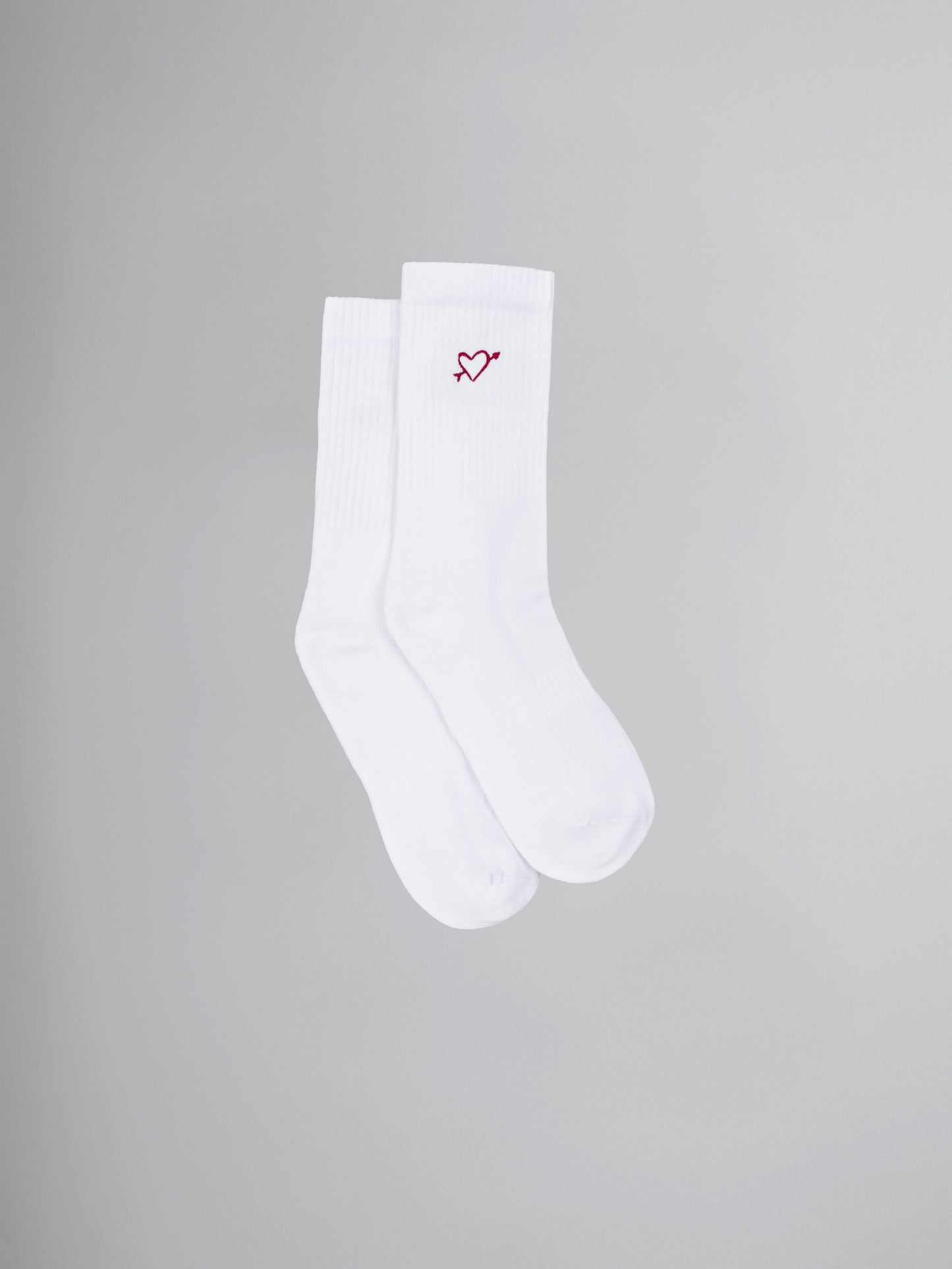 Socken - Herz Stickerei- burgundy