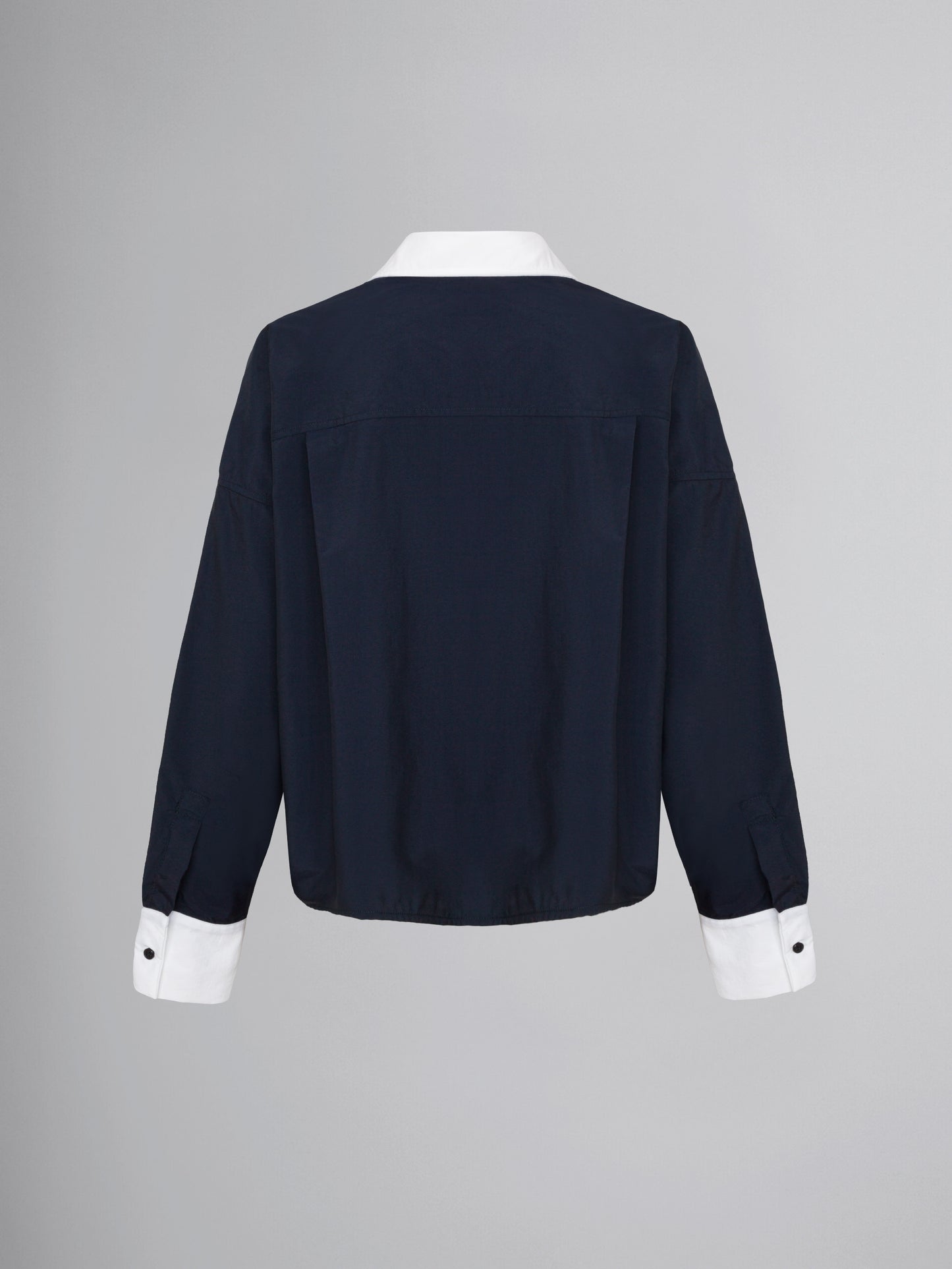 Parachute Bluse - dark navy, weisser Kragen