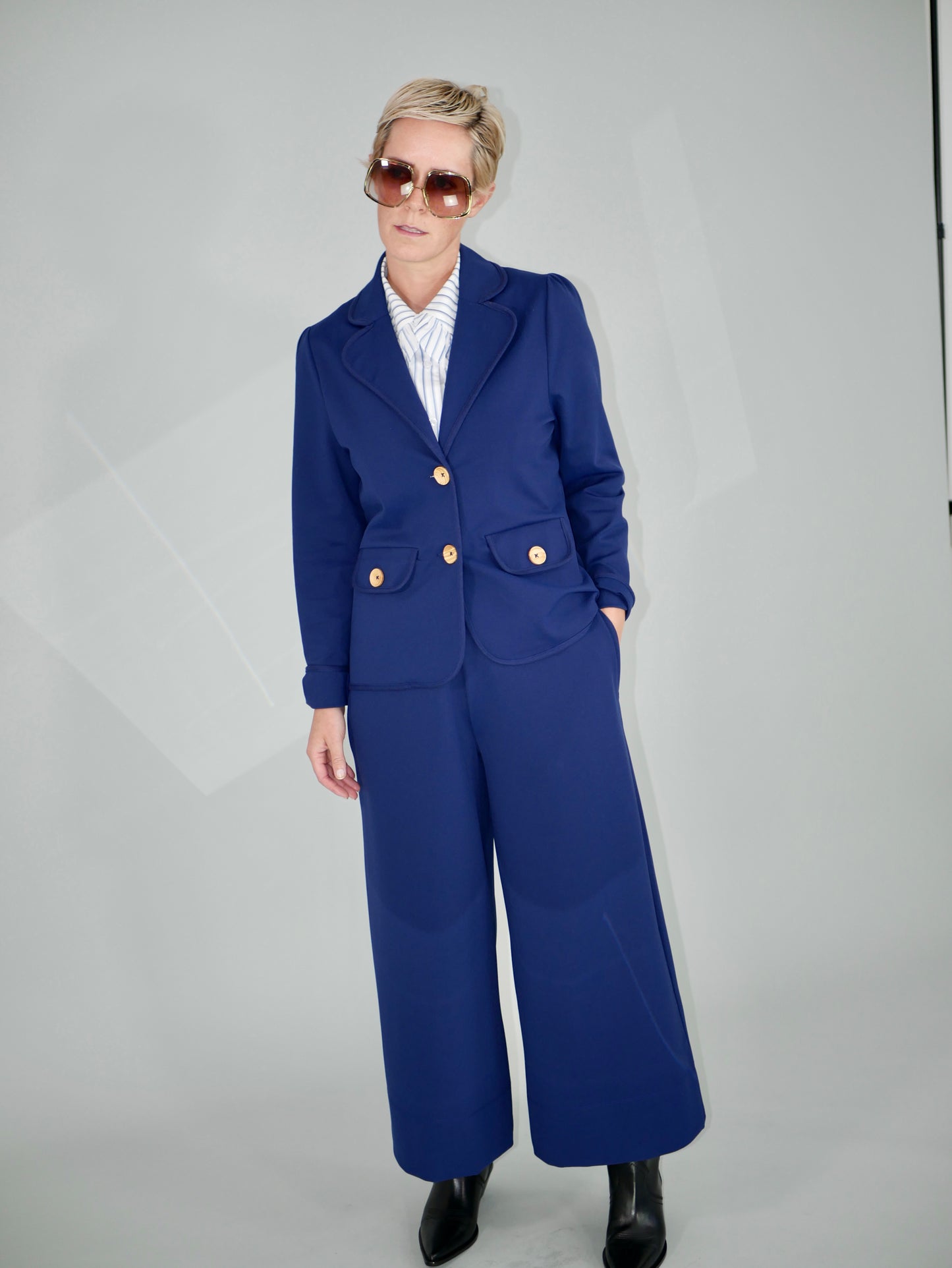 Hose - Culotte - navy blue