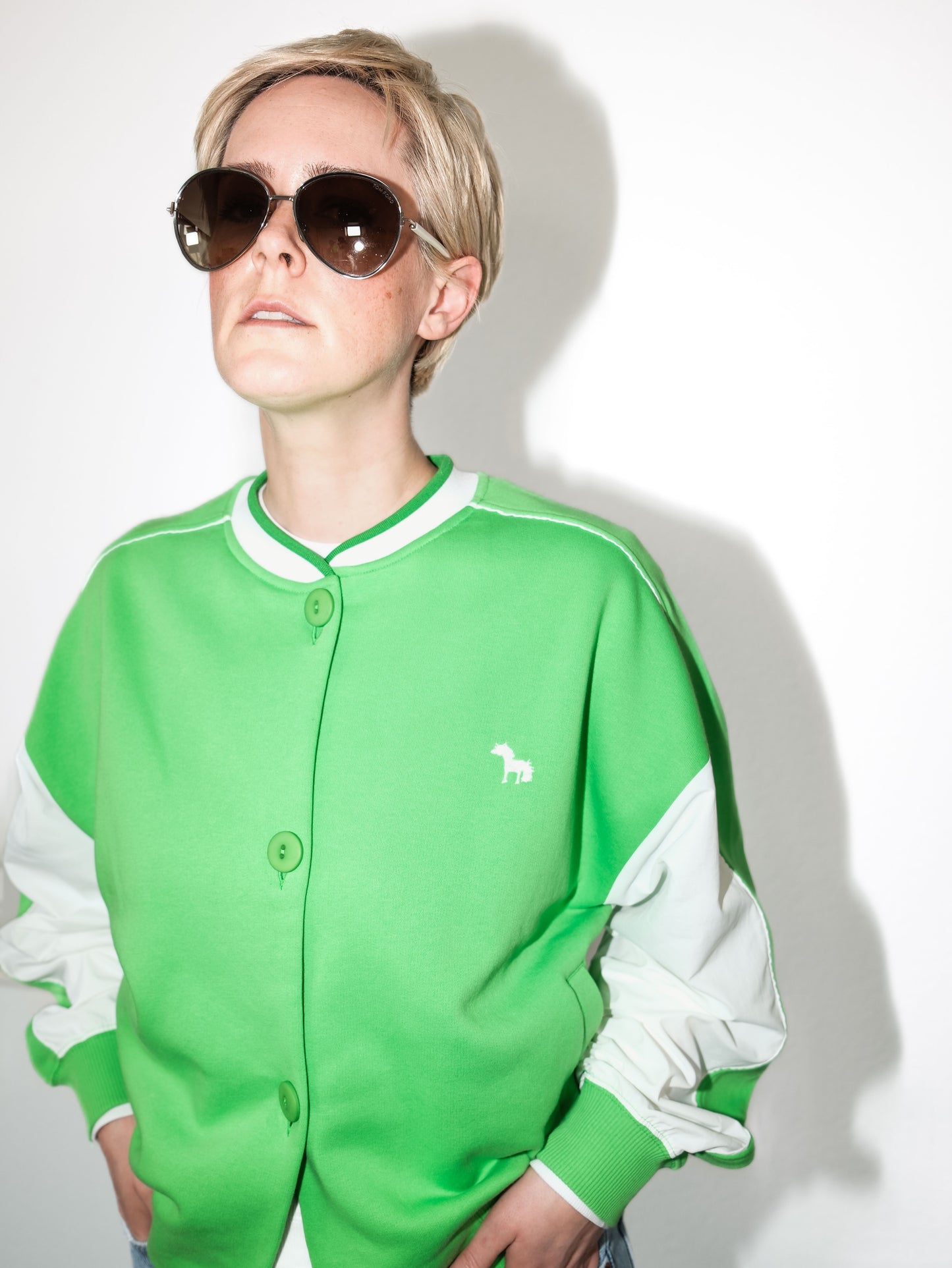 Blouson Sweater - kermit green