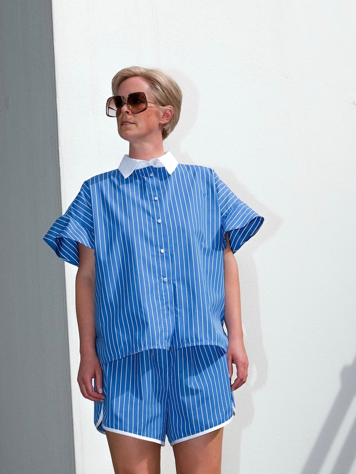 Shorts gestreift - deep blue sky