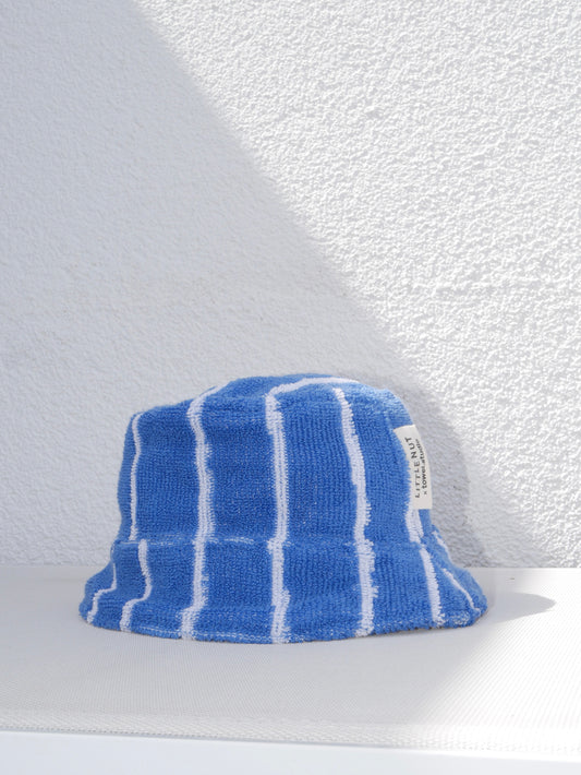 Bucket Hat - gestreift - perfect-blue