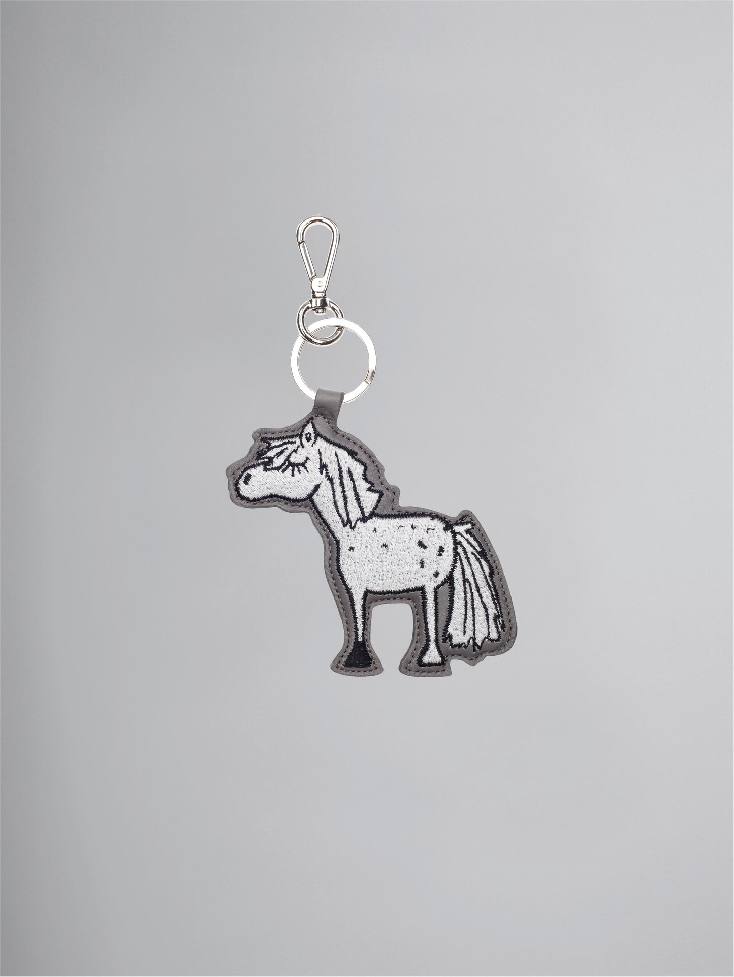 Schlüsselanhänger - Pony - grau