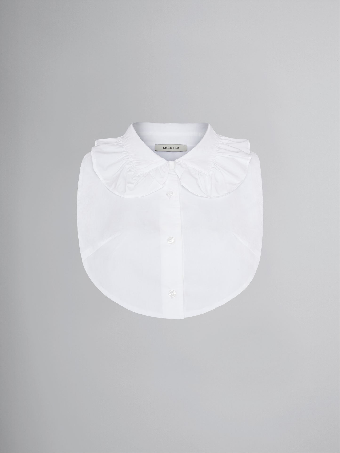 Rüschenkragen - uni - weiß