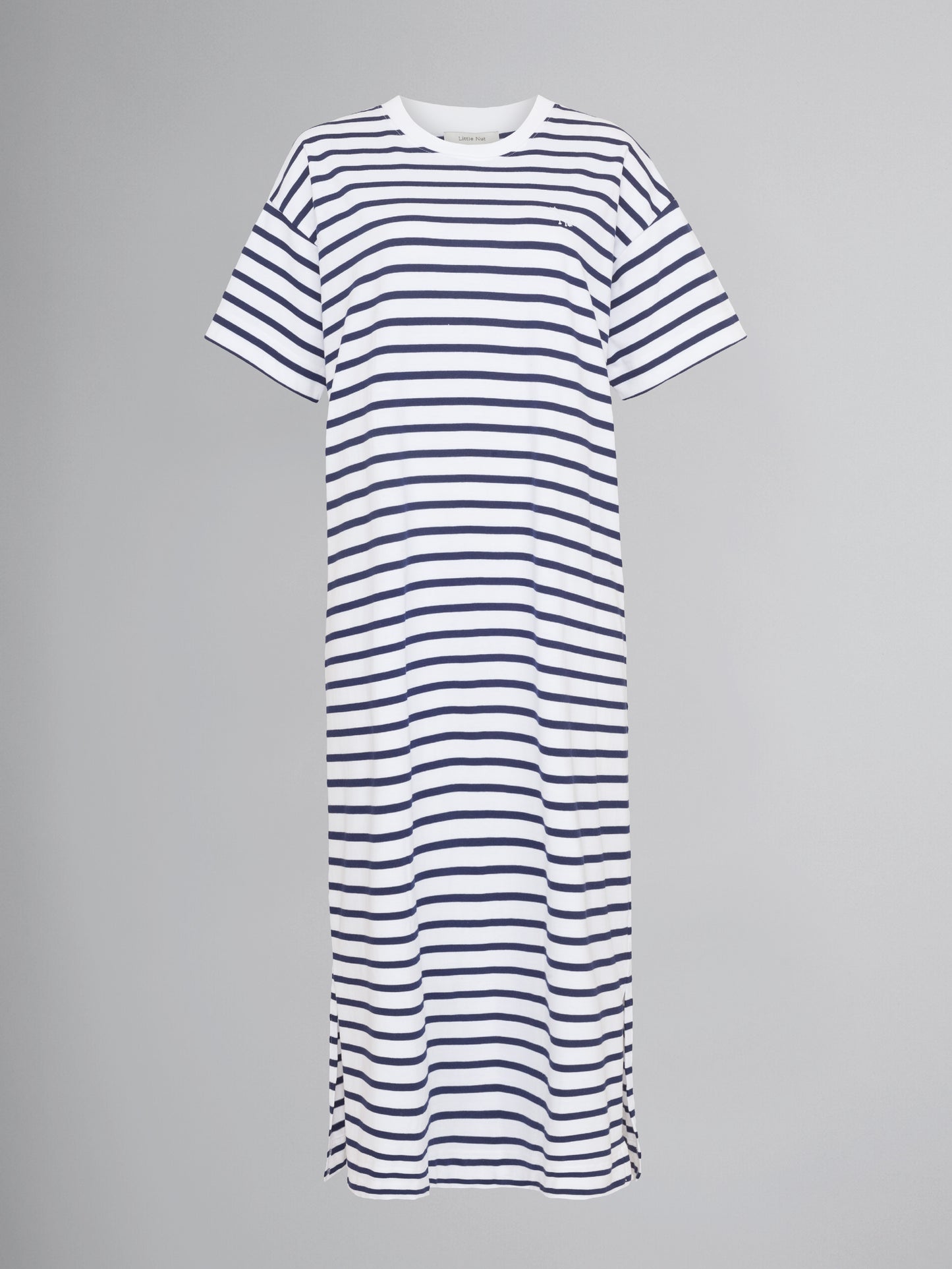 T-Shirt-Kleid - blau-weiß-gestreift (-40%)