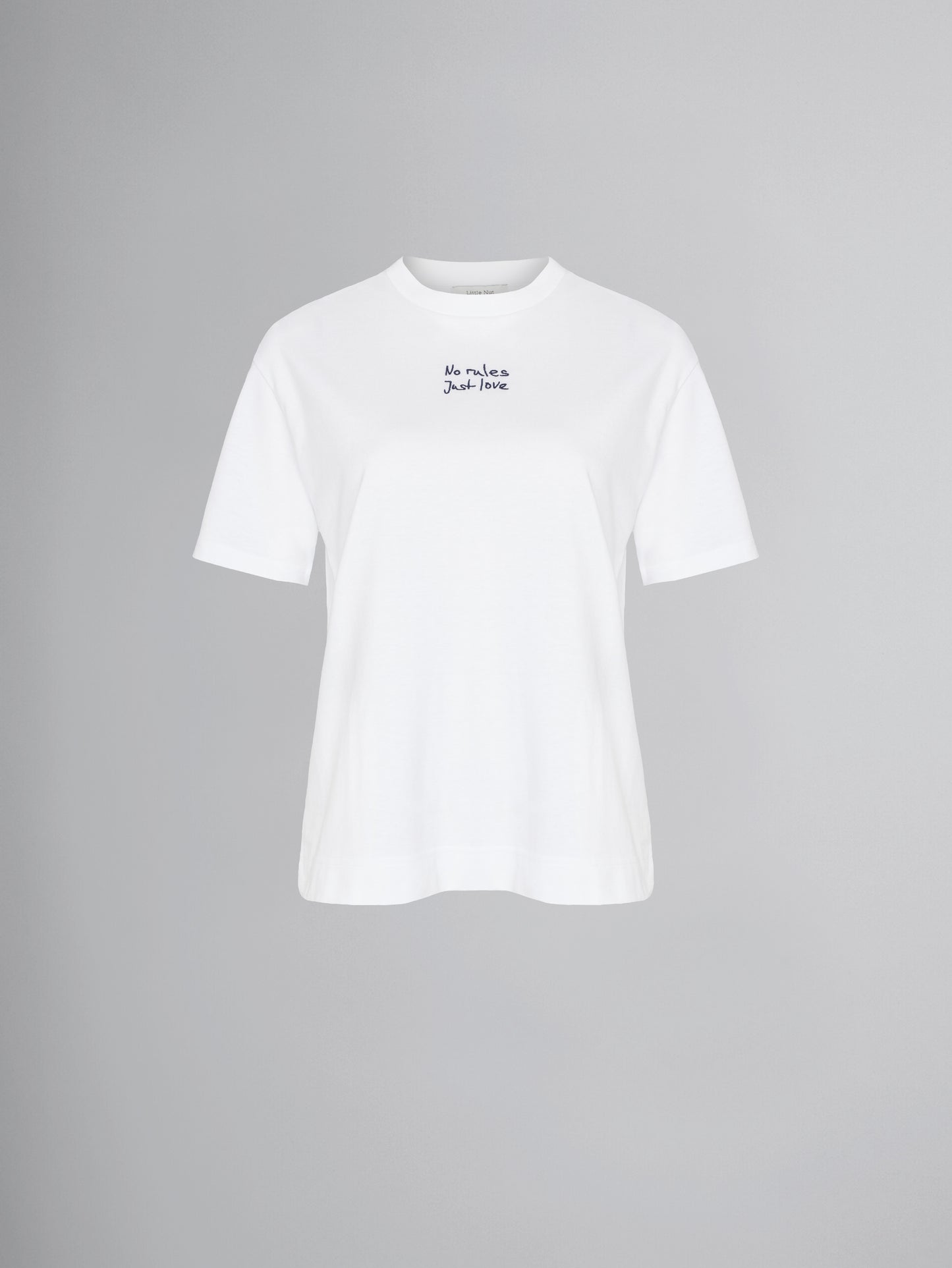 Statement T-Shirt - No rules Just love - weiß