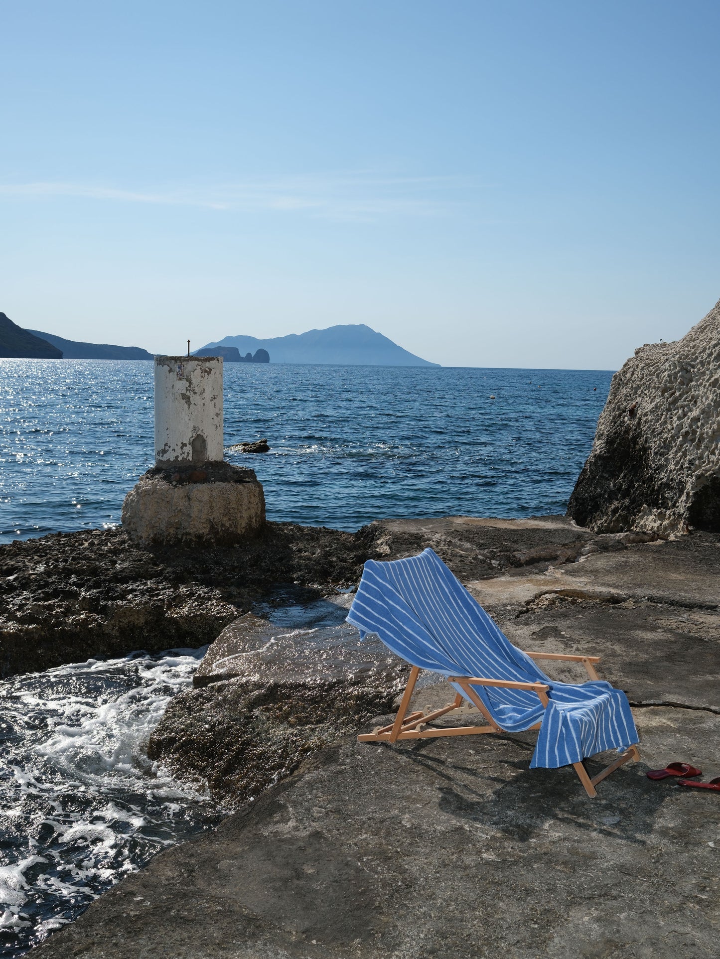 Beach Towel - gestreift - perfect-blue