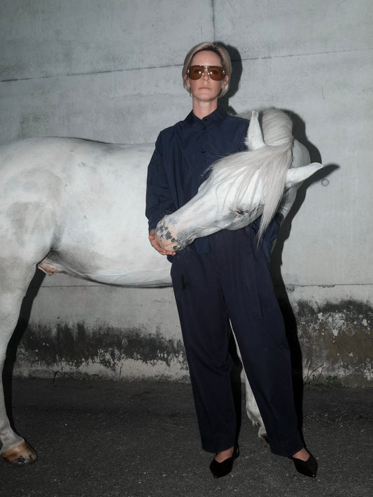 Parachute Bluse - dark navy -uni