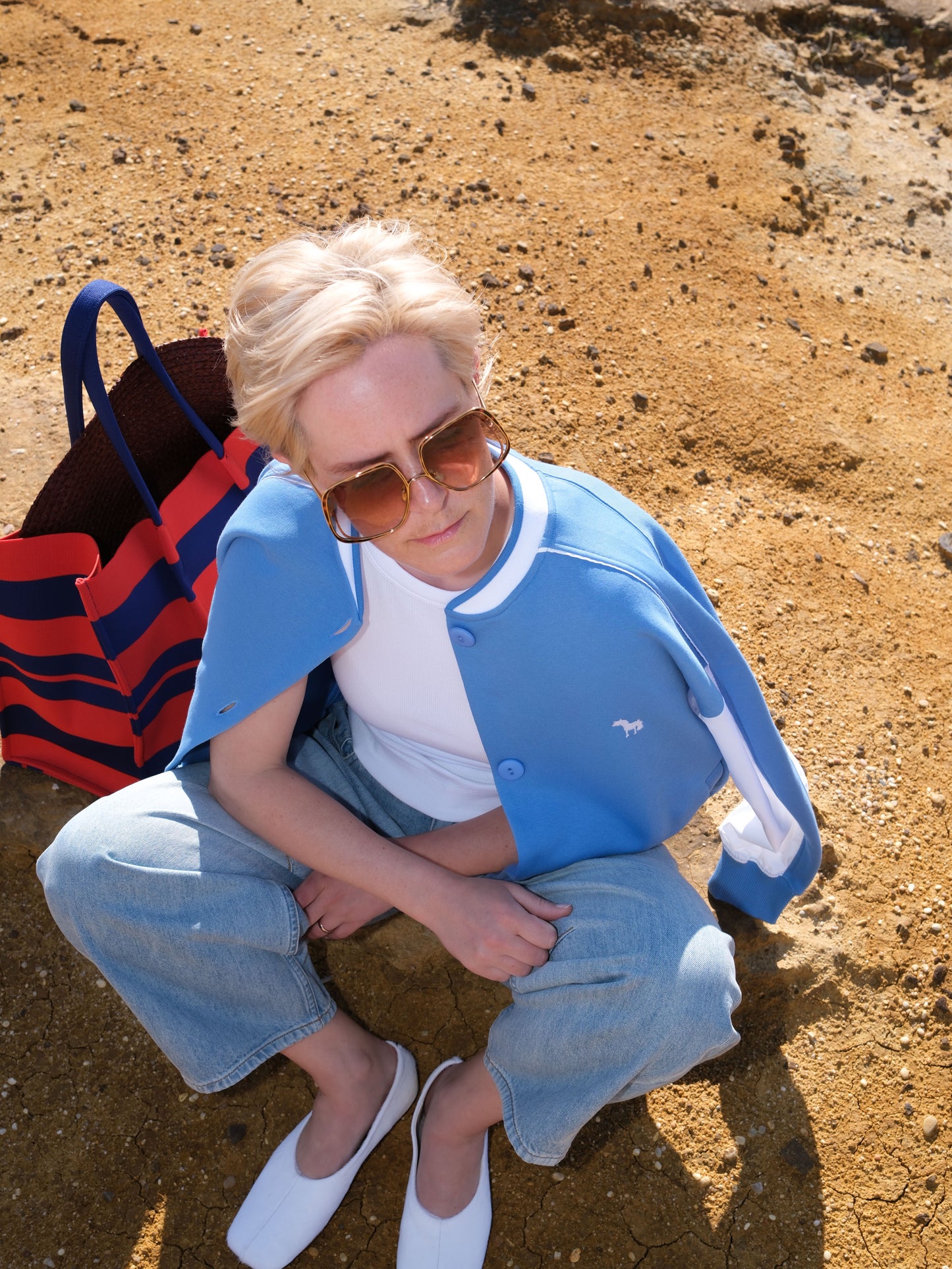 Blouson Sweater - sky blue (-40%)