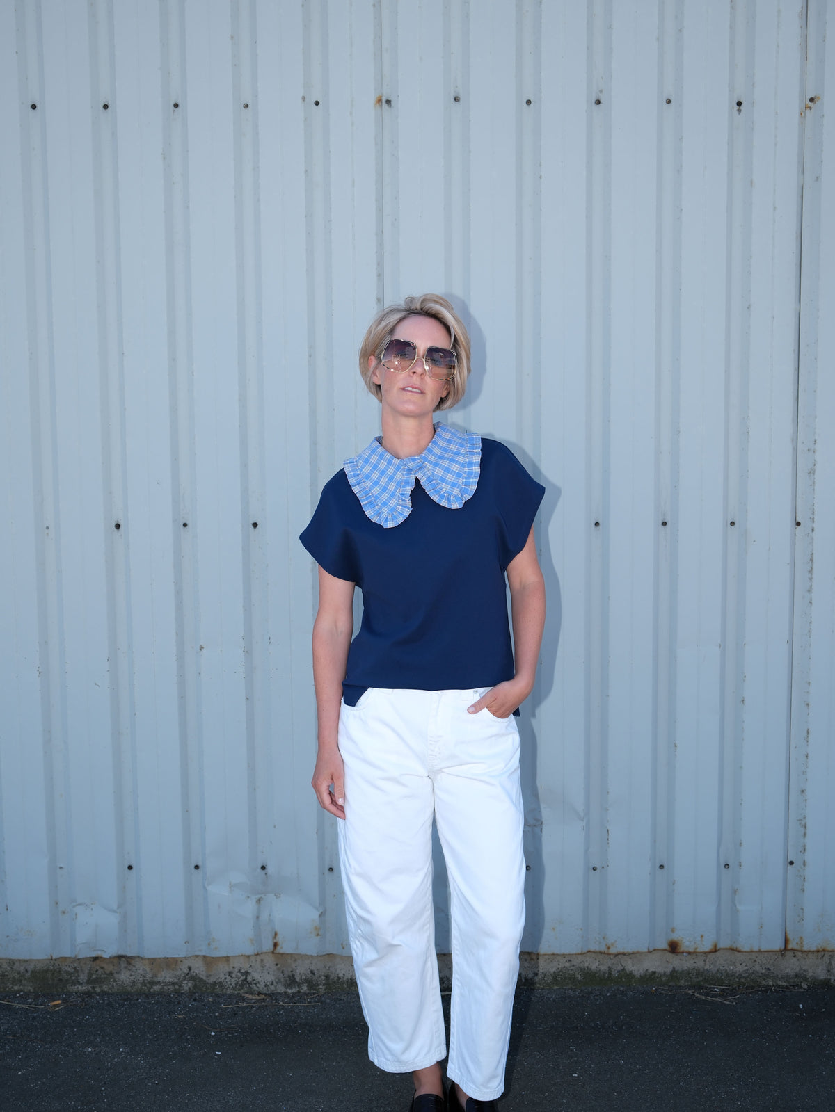 The color Shirt - navy blue