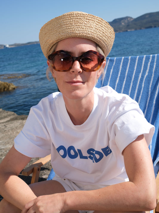 Statement T-Shirt - POOLSIDE - weiß