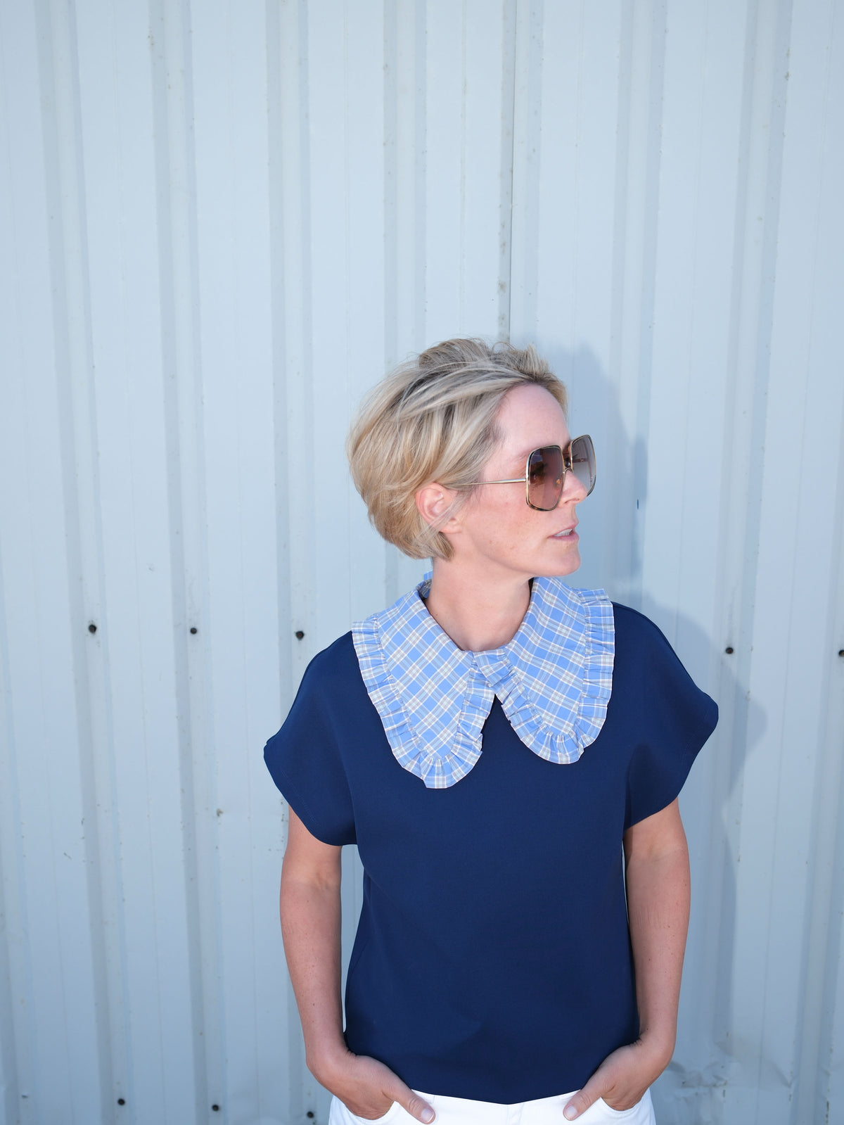 The color Shirt - navy blue