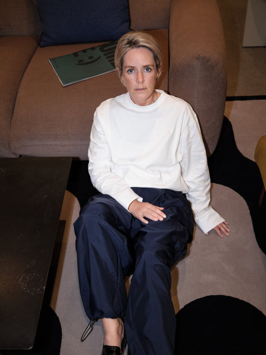 Signature Longsleeve - weiß mit Stickerei "Pony"