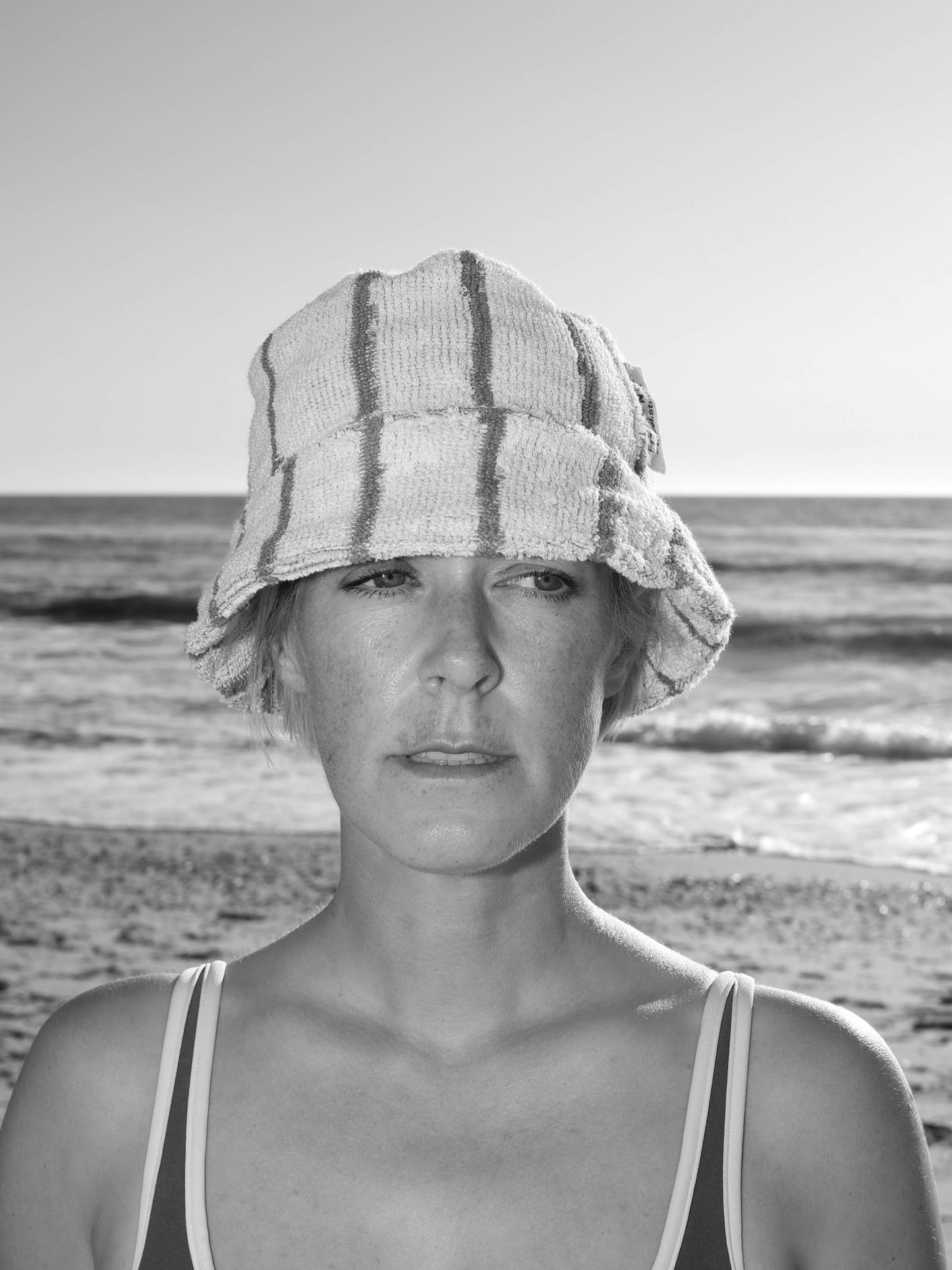 Bucket Hat - gestreift - marshmallow-white