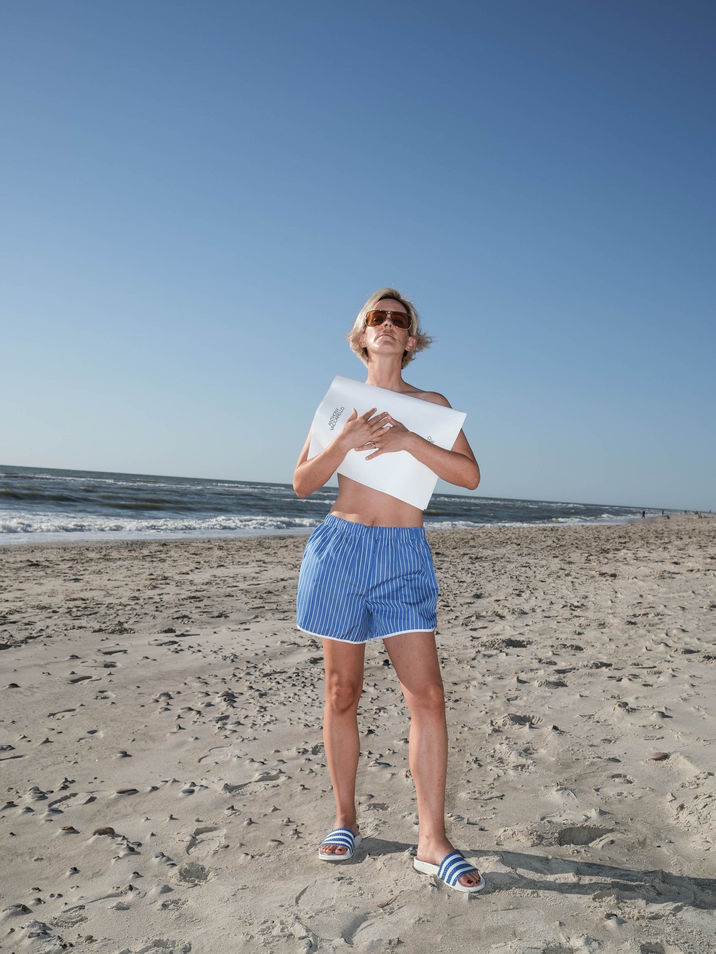 Shorts gestreift - deep blue sky