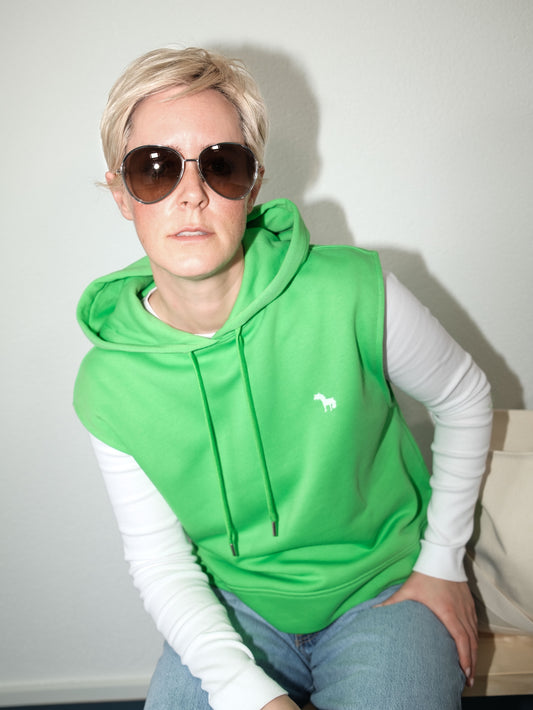 Hoodie Pullunder - kermit green