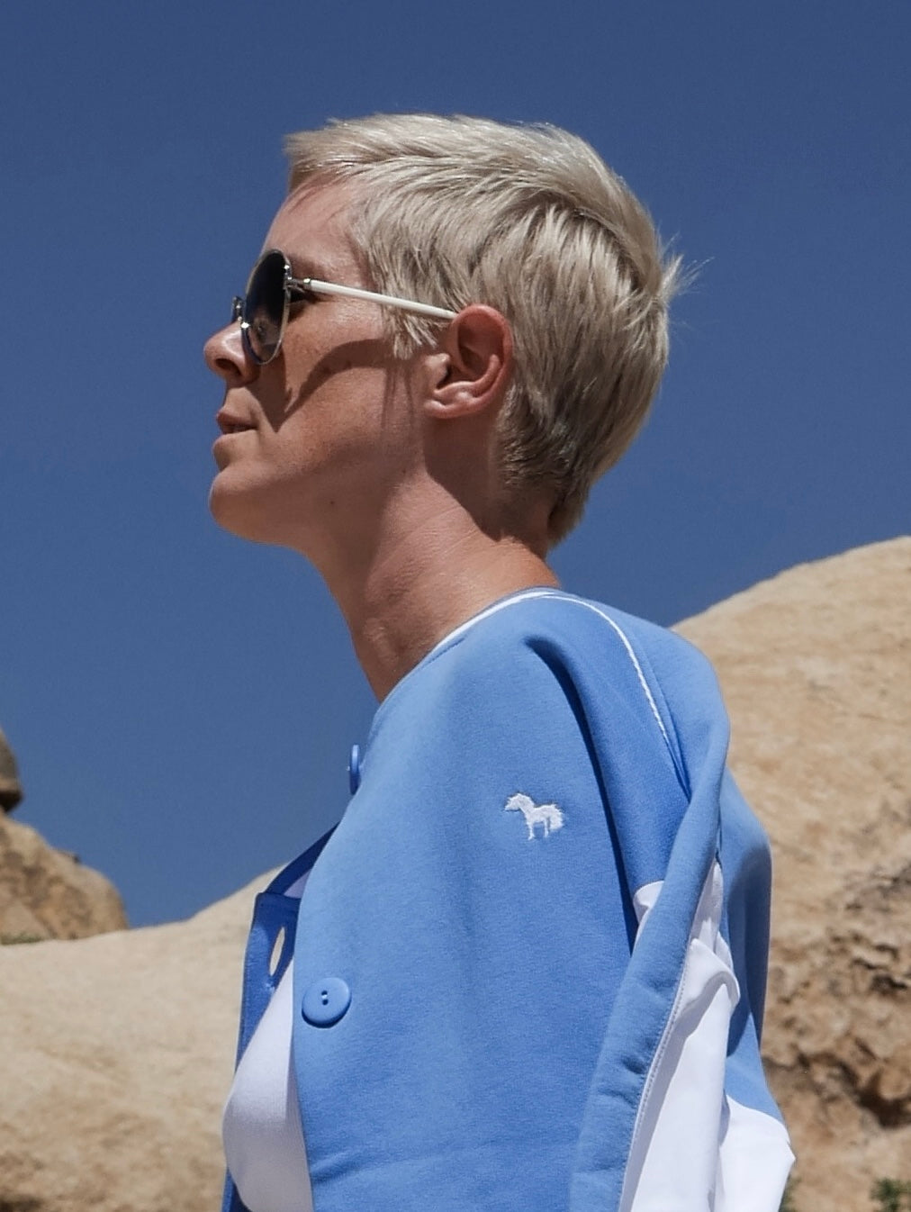 Blouson Sweater - sky blue