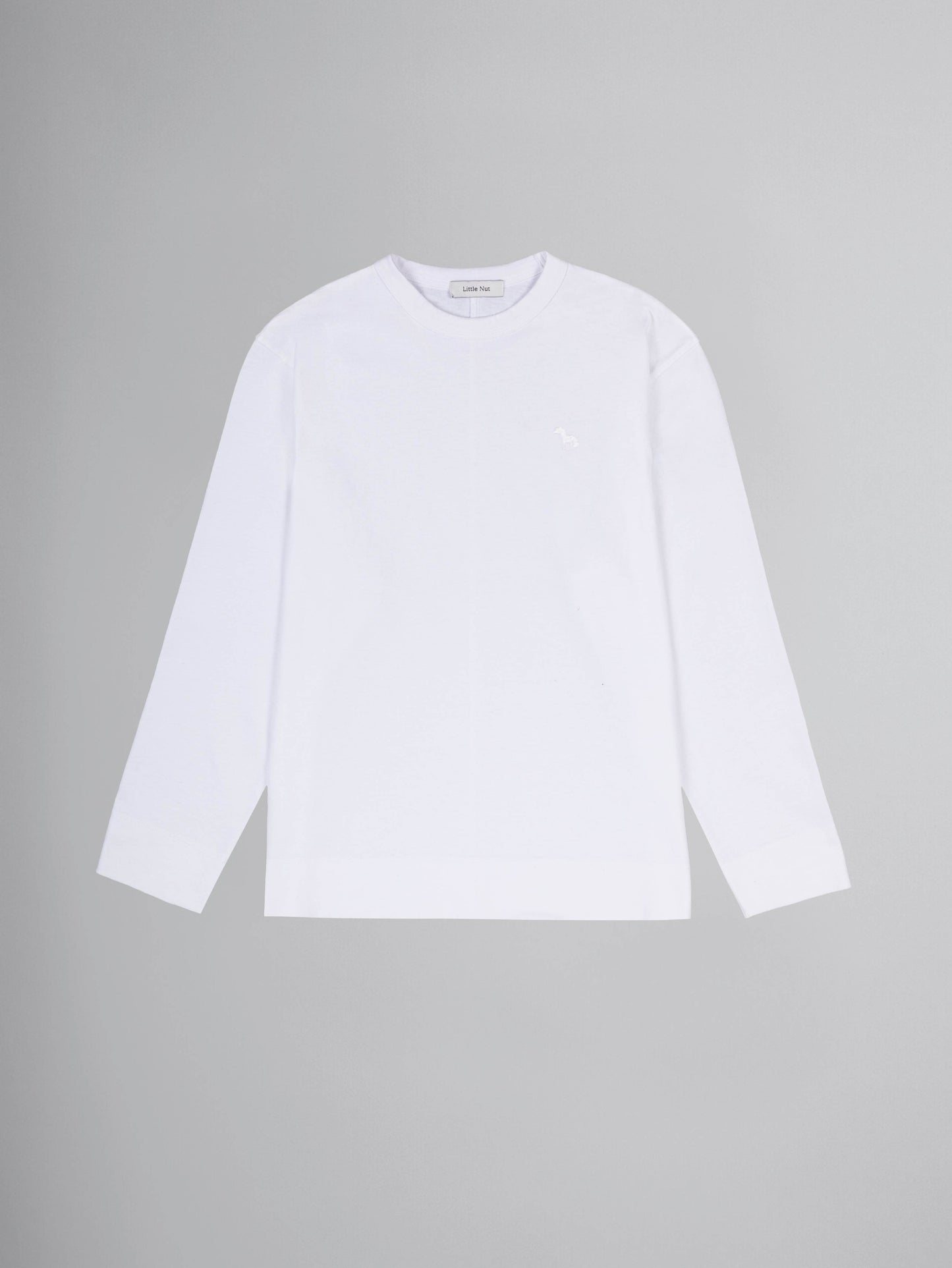 Signature Longsleeve - weiß mit Stickerei "Pony" & Seidentuch als Add on