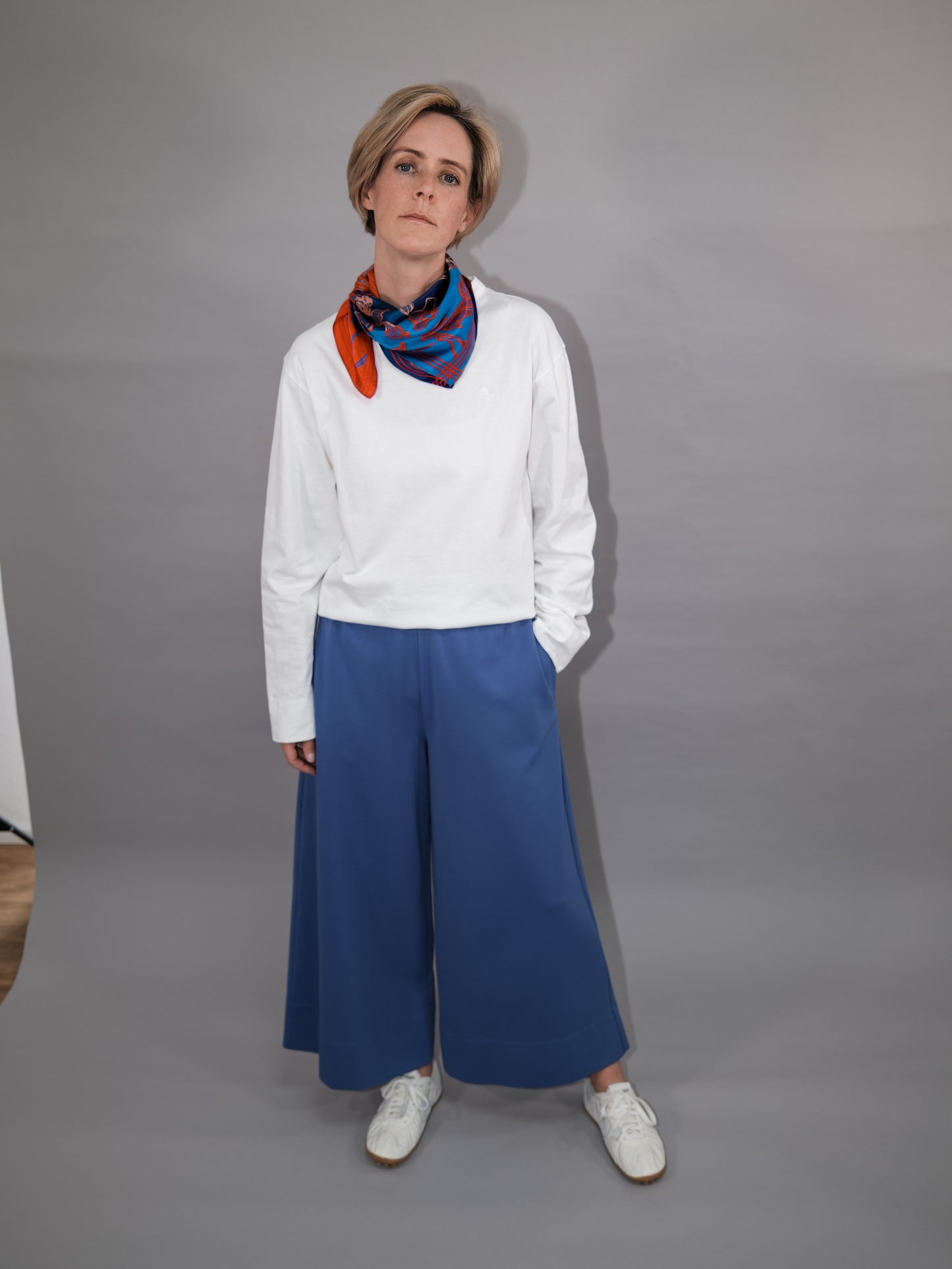 Hose - Culotte - denim blue