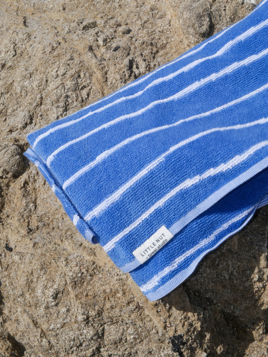 Beach Towel - gestreift - perfect-blue