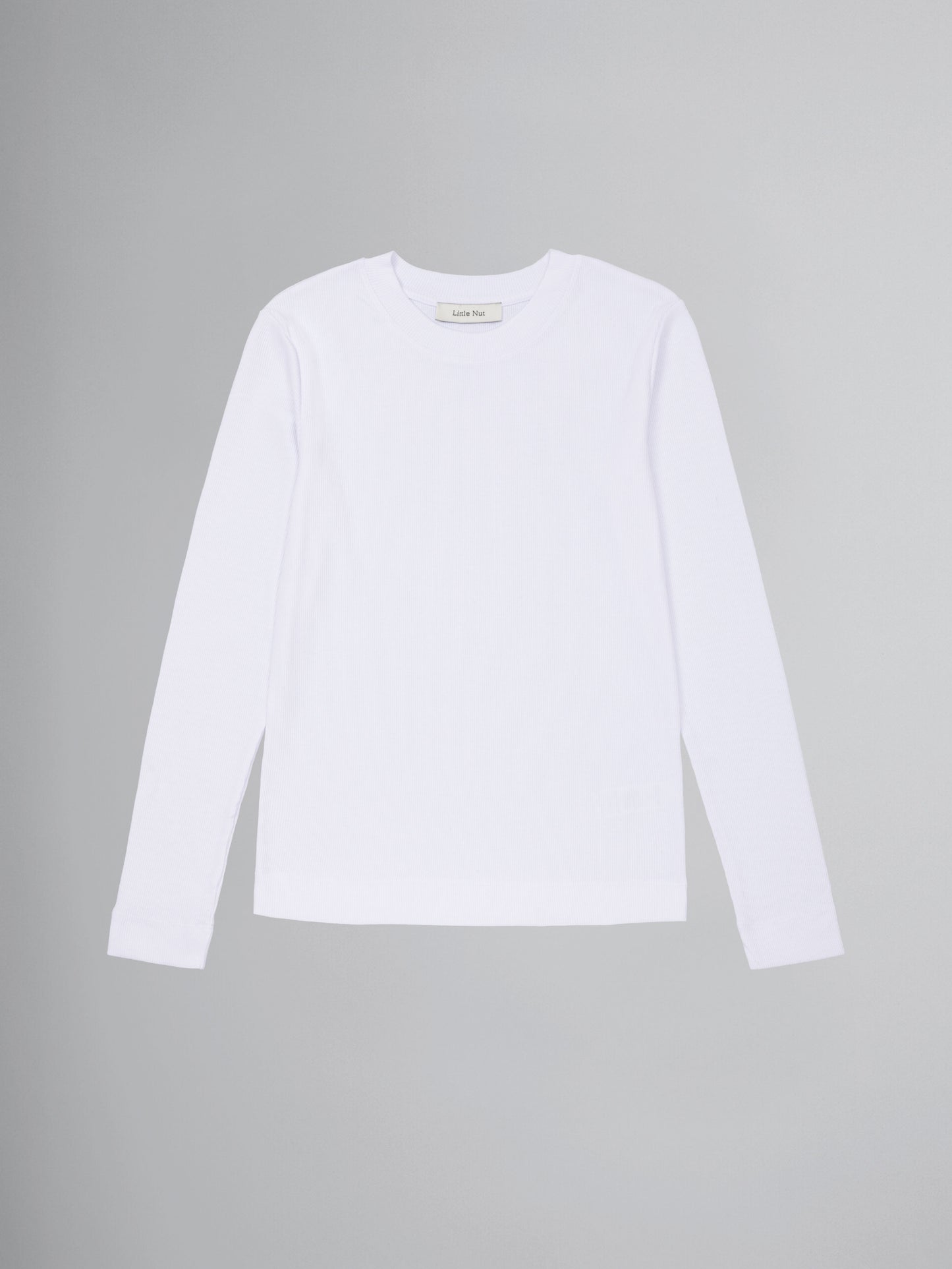 Rib Longsleeve - weiß