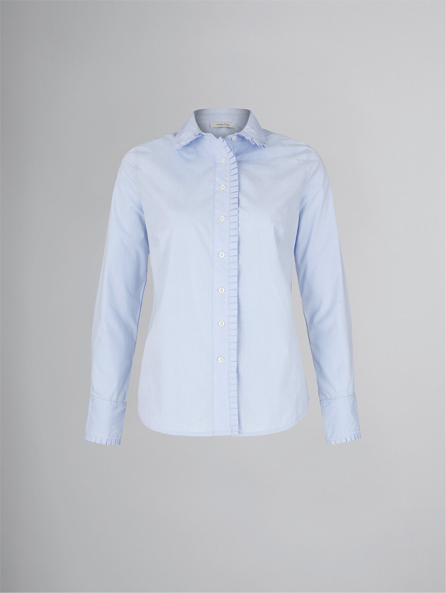 Bluse - uni - hellblau (-40%)