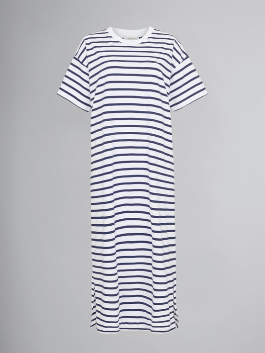 T-Shirt-Kleid - blau-weiß-gestreift