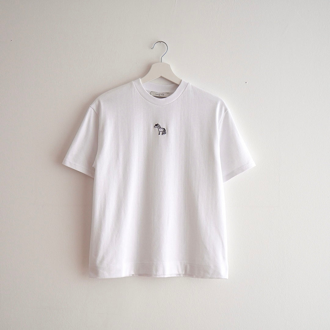 T-Shirt - Pony mittig- weiß (-50%)