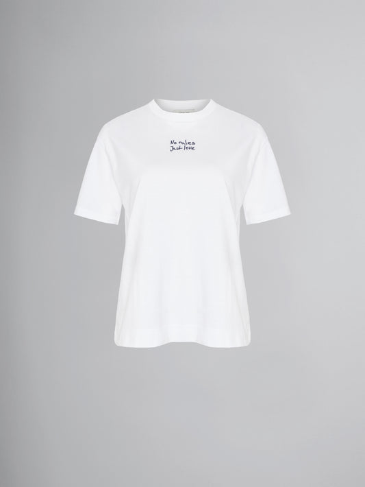 T-Shirt - No rules Just love - weiß