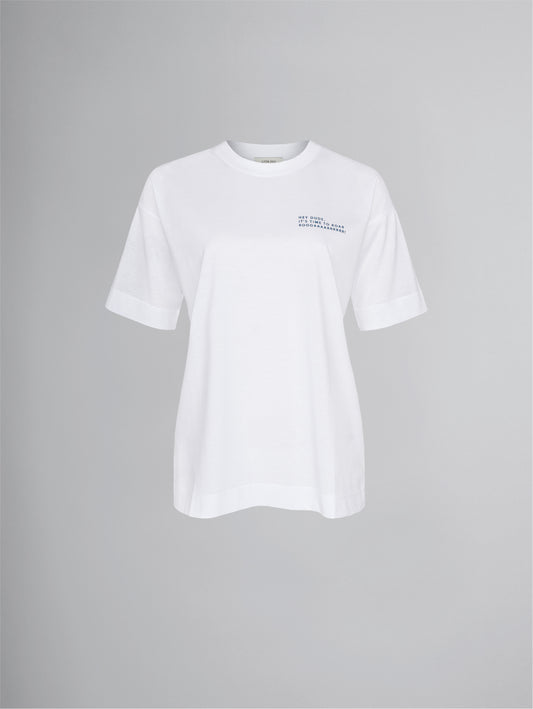 N A C H H A L T I G * - T-Shirt - weiß, "time to roar" - blaue Schrift (-40%)