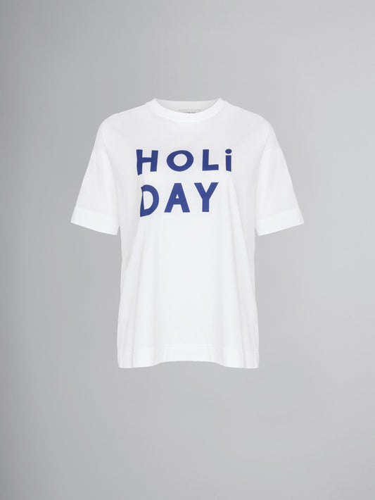 N A C H H A L T I G * - T-Shirt - weiß, "HOLiDAY"